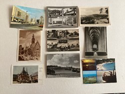 9 postcards. (J).