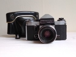 Praktica Super TL fényképezőgép Pancolar 1,8/50 Carl Zeiss Jena Zebra objektívvel eredeti tok foto