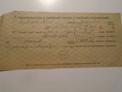 ZA490.44  - Kubala László anyjának  egyik irata  1949  Budapest - Kubala Pálné -Jászapáti