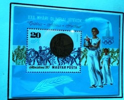 B145 / 1980 Olympic medalists block postal clerk