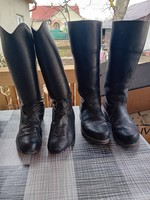 Old high-heeled leather boots for children!