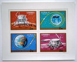 K2679a-d / 1971 luna-17 - lunahod 1 block post office