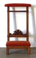 1Q574 antique carved neo-baroque hardwood prayer bench kneeling betschemel