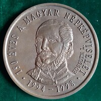 György Bognár: Plaque of Louis Kossuth, large model of minted medal