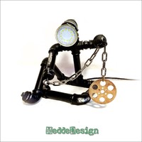 MeddeDesign HypnoBot, Loft/Industrial típusú asztali LED hangulatlámpa csőidomokból