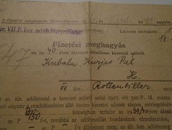 Za492.6 - Official form addressed to László Kubala's father 1940 Budapest - Kubala Kurjás Pál