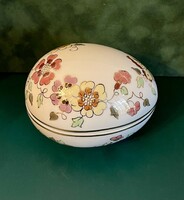 Zsolnay egg bonbonier with butterfly pattern