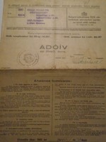 Za492.1- One of the documents of László Kubala's father, 1940 Budapest - Pál Kubala - tax form
