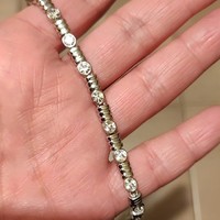 New steel bracelet with crystals 17 +4cm