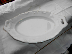 Antique traditional piece - porcelain bowl with handle - convex pattern 31.5 cm x 22 cm