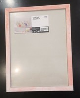 Hand-painted pink fiskbo ikea picture frame 30x40cm