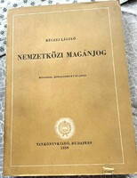 László Réczei: private international law - antique law book