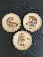 Hummel 3-piece wall plate collector's collection!