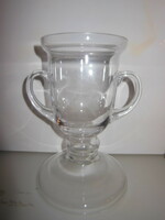 Candy holder - 25 x 20 x 17 cm - glass - thick - small crack on the bottom!! - German