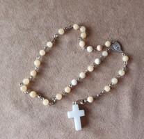 Rosary made of calcite mineral