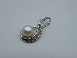 Uk0296 silver pendant with translucent stones and pearls 925