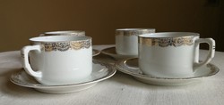 Art deco, elegáns, Aich porcelán teáscsészék aljjal