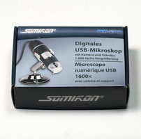 Sumikon dm-200 digital usb microscope with camera and stand 1600x magnification
