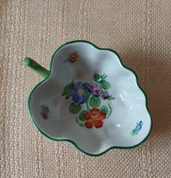 Herend leaf-shaped bowl