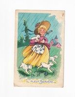 H:43 Easter greeting card with adhesive mark on the back