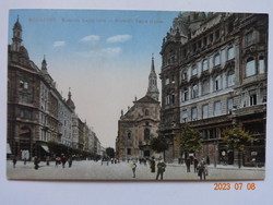 Régi képeslap:  Budapest, Kossuth Lajos utca (1910-es évek)