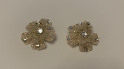 2 Pcs new gold glitter glitter jeweled flower hair clip hair clip clip hair clip