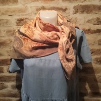 Women's silk scarf 85x92 cm