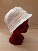 SZÉP ÁLLAPOTÚ RÖVID KARIMÁJÚ ELEGÁNS OLASZ NŐI NYÁRI KALAP BELSEJÉBEN  MÁRKAJELZÉSSEL TANUSÍTVÁNNYAL