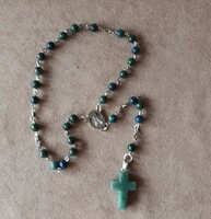 Rosary made of quartz mineral