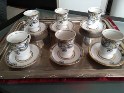 Hollóházi manufactory Saxon endre coffee cups, modern unique design!