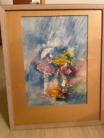Szines esernyők -akvarell