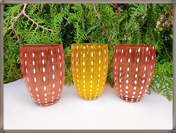 Frederico de Majo olasz Murano Muranoi kézműves üvegpoharak poharak