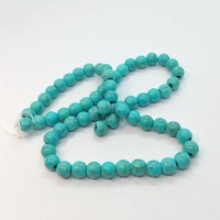 Turquoise mineral pearl 6 mm