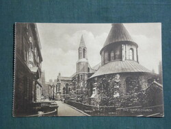 Postcard, England, London, the temple church, church, view, detail