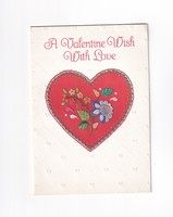 H:48 Valentin napi dombornyomott boríték Üdvözlő képeslap