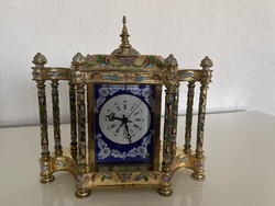 Antique beautiful French cloisonne case enamel mantel clock.