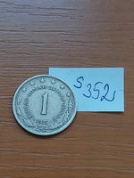 Yugoslavia 1 dinar 1975 copper-zinc-nickel s352