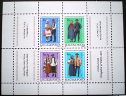 B152 / 1980 national costumes of Hungarian nationalities block postal clerk