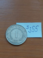 Yugoslavia 1 dinar 1977 copper-zinc-nickel s355
