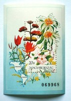 B214 / 1991 flowers of continents ii. - America block postman
