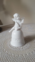Hófehér angyalkás,porcelán csengő