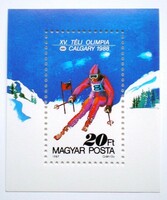 B193 / 1987 Winter Olympics block postal clerk