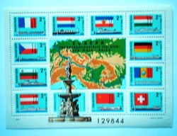 B128 / 1977 Europe's transcontinental waterways block postage stamp