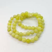 Lemon jade mineral pearl 6 mm