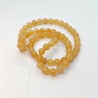 Orange aventurine mineral pearl 6 mm