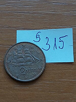 Greece 2 euro cent 2002 steel with copper plating, sailing ship s315