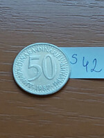 Yugoslavia 50 dinars 1987 copper-zinc-nickel s42