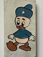 DONALD DUCK BABY FESTETT KERÁMIA FALIKÉP DISNEY KACSA FIGURA 13 X 6.5 CM