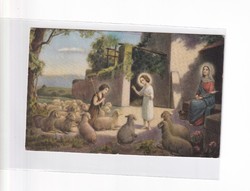 HV:87 Vallásos antik Húsvéti Üdvözlő képeslap