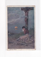 Hv: 92 religious antique greeting card 1915